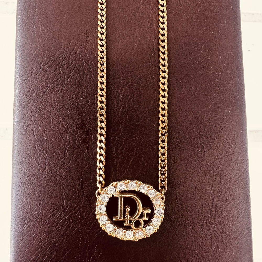 Dior Gold Necklace with Sparkling Accents
